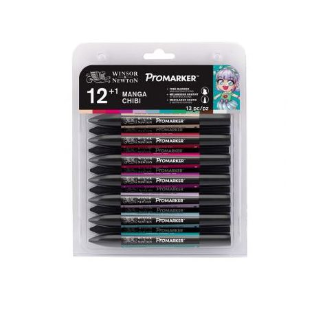 Zestaw Promarkerów Winsor&Newton, 13szt Manga Chibi - 2
